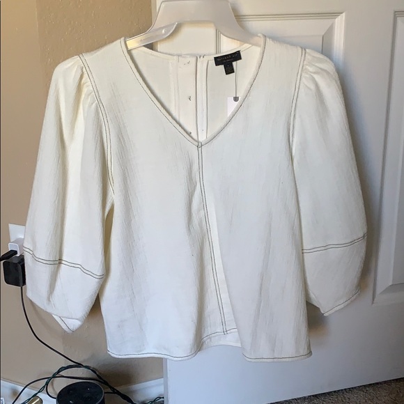 Anthropologie white long sleeve (loose) size M - Picture 1 of 4